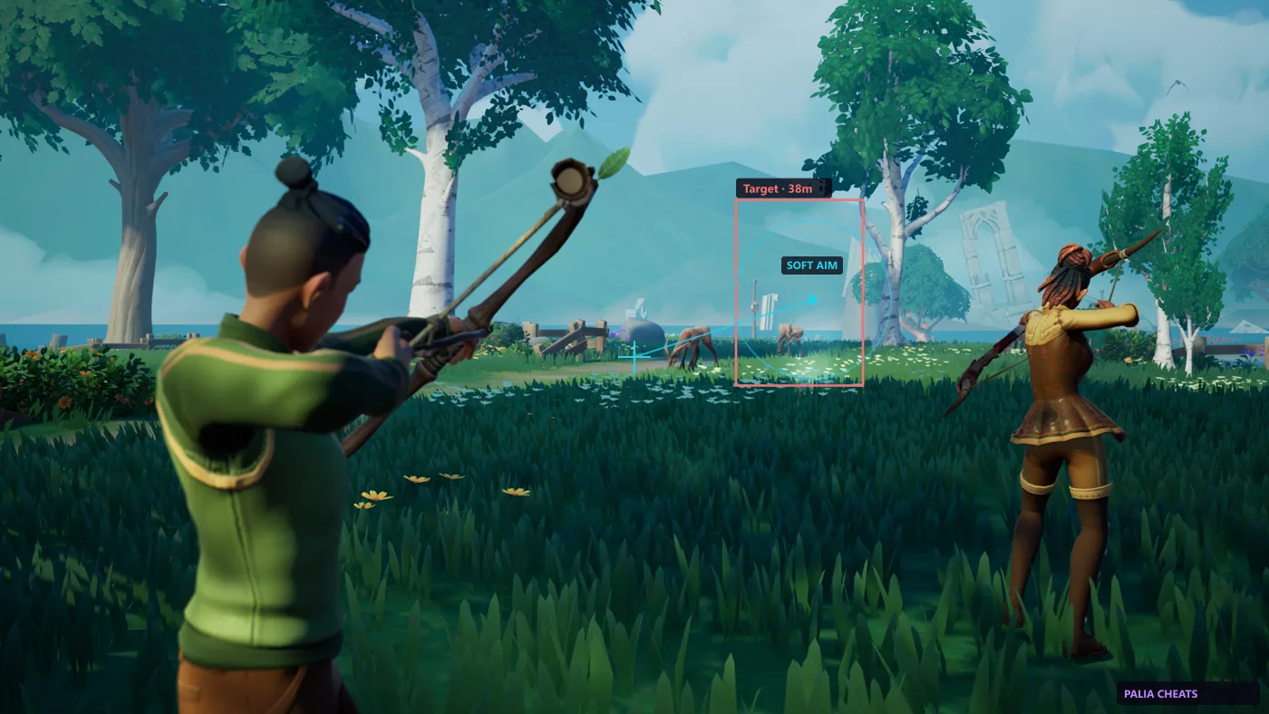 Soft-aim reticle on a Sernuk during a hunt
